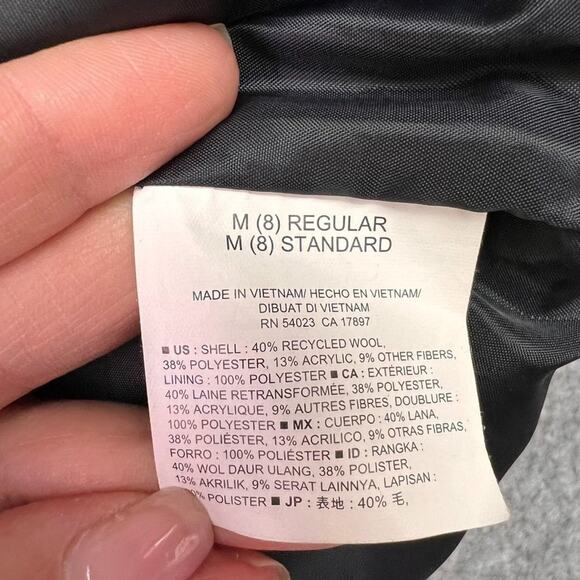 Old Navy Winter Coat Kids M(8) Black Full zipper Wool Blend Regular Standard - Picture 9 of 10